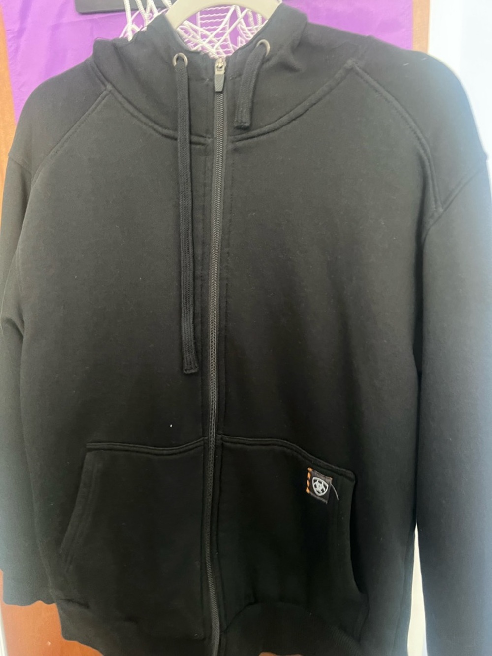 Like New! Ariat Black Hoodie with Orange Stitch Accent